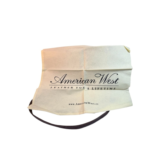 American West Brown Tooled Leather Shoulder Bag With Dust Bag - Picture 5 of 13